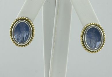 925 Sterling Silver & 18K Gold Earrings