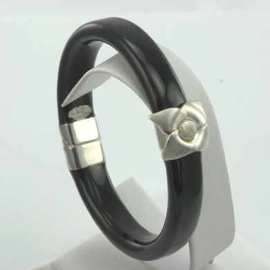 Menegatti 925 Sterling Silver Black Onyx Bracelet