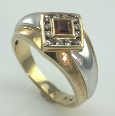 1/2 Carat Diamond 14K White Yellow Gold Wedding Ring