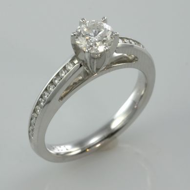 1 ct Diamond Engagement Solitaire Ring 14K White Gold