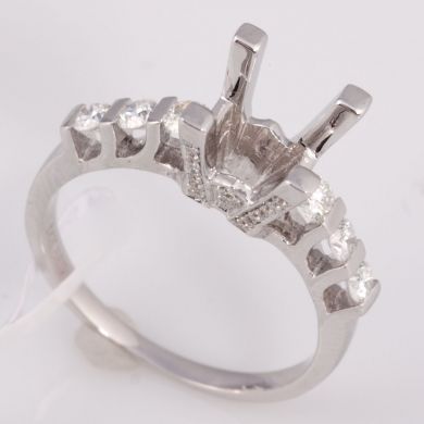 2/3 Ct Diamond Engagement Semi Mount Gold Ring Setting