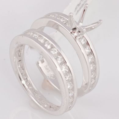 1 1/2 Ct Diamond Engagement Semi Mount Gold Ring Setting