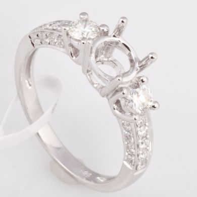 1 Ct Diamond Engagement Semi Mount Gold Ring Setting