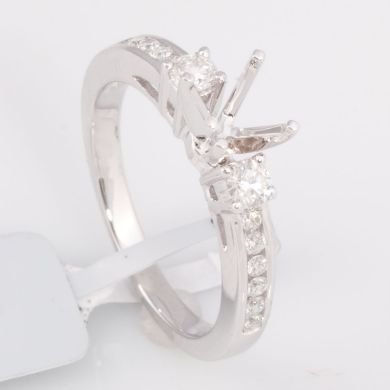 1/2 ct Diamond Engagement Semi Mount Gold Ring Setting
