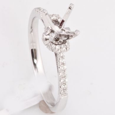 1/3 ct Diamond Engagement Semi Mount Gold Ring Setting
