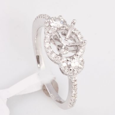 1/2 ct Diamond Engagement Semi Mount Gold Ring Setting