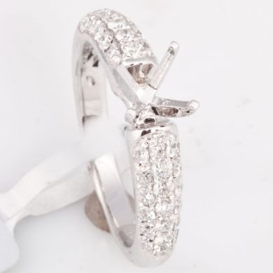 3/4 ct Diamond Engagement Semi Mount Gold Ring Setting